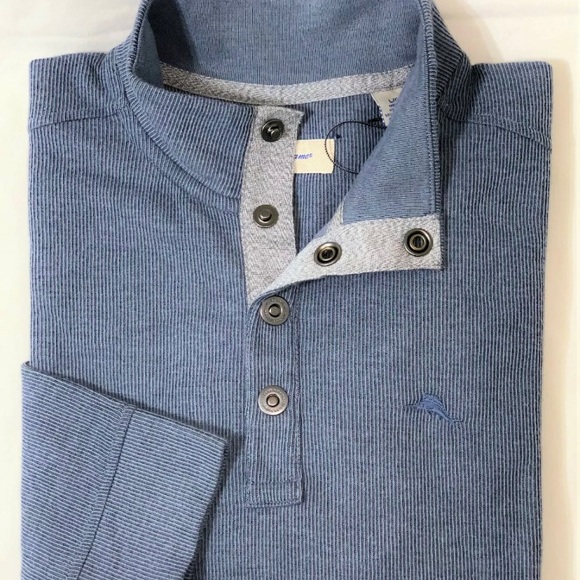 🔥🔥 HOST PICK NWT Tommy Bahama Snap Mock Blue M- 2 left!! - Picture 2 of 2